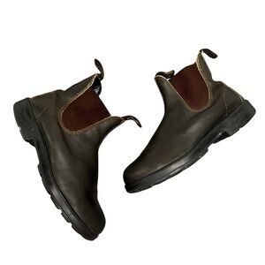 Blundstone Class Brownth Leather Chelseas Boots Pull On Lug Sole Size 10